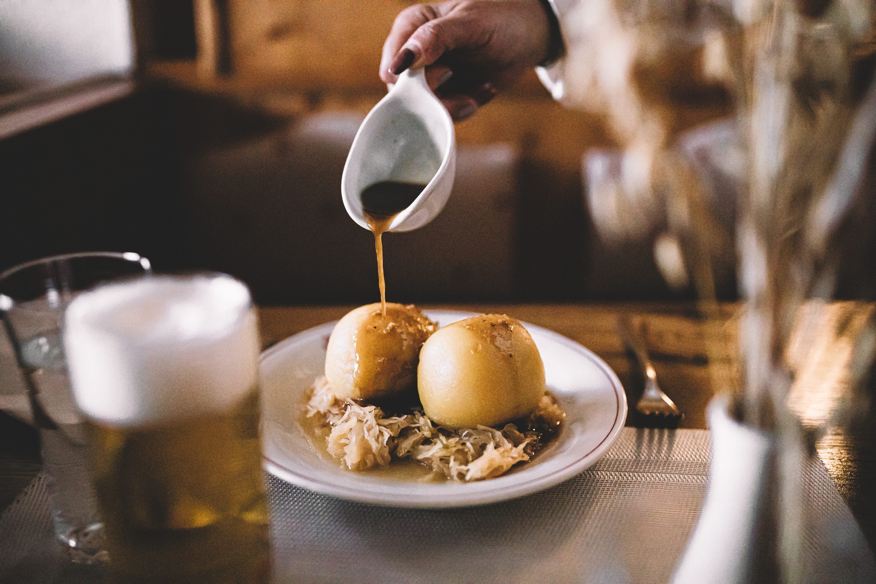 Bekannt für verschiedene gefüllte Erdäpfelknödel