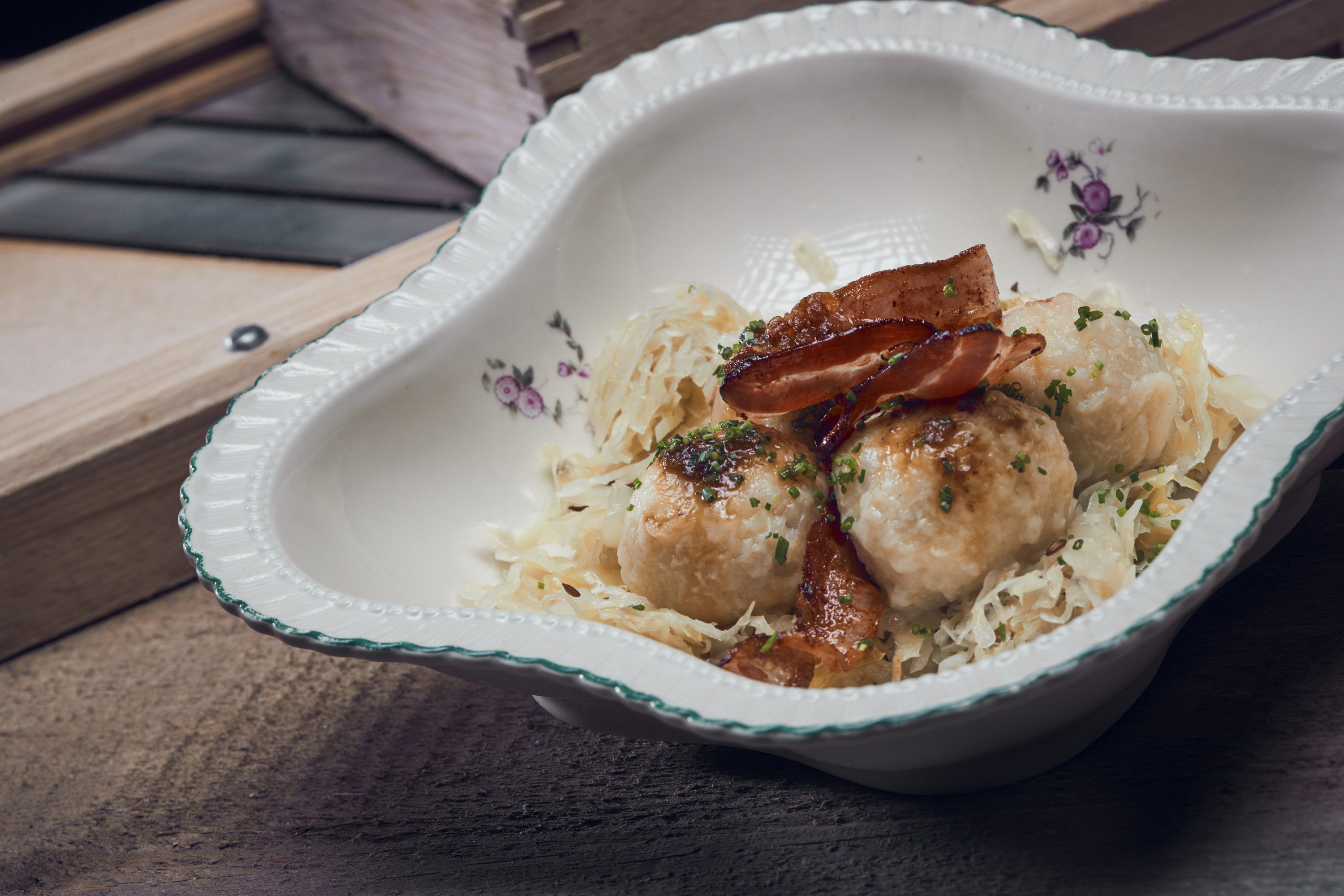 Knödel mit Kraut