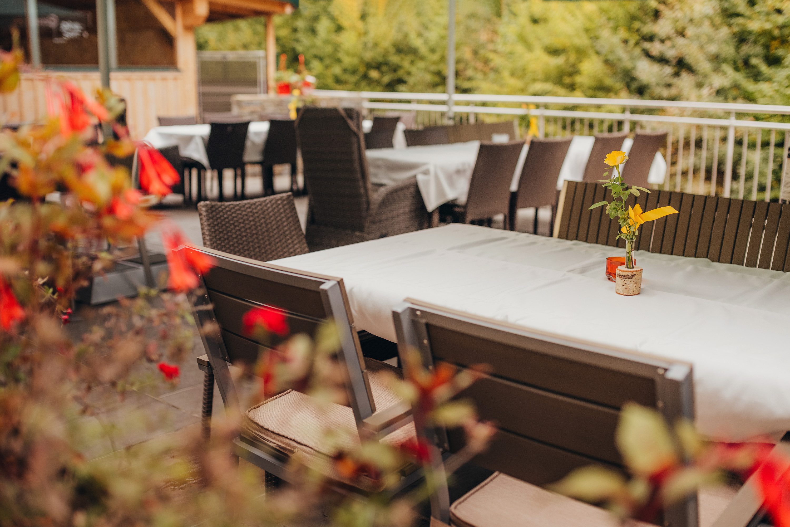 Der Platz im Gastgarten