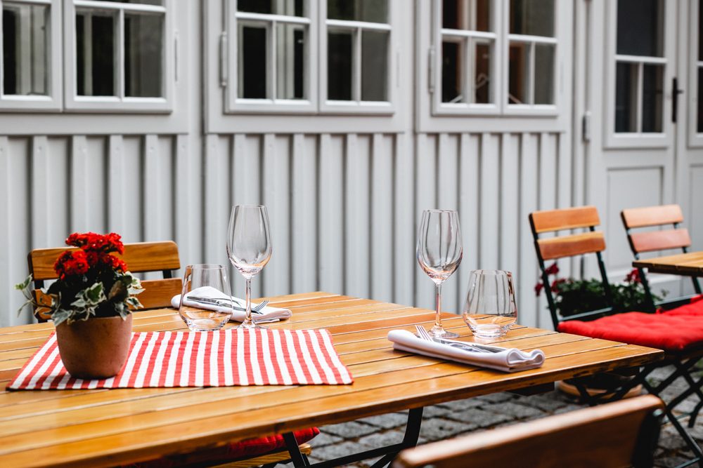 Gastgarten für Sommertage