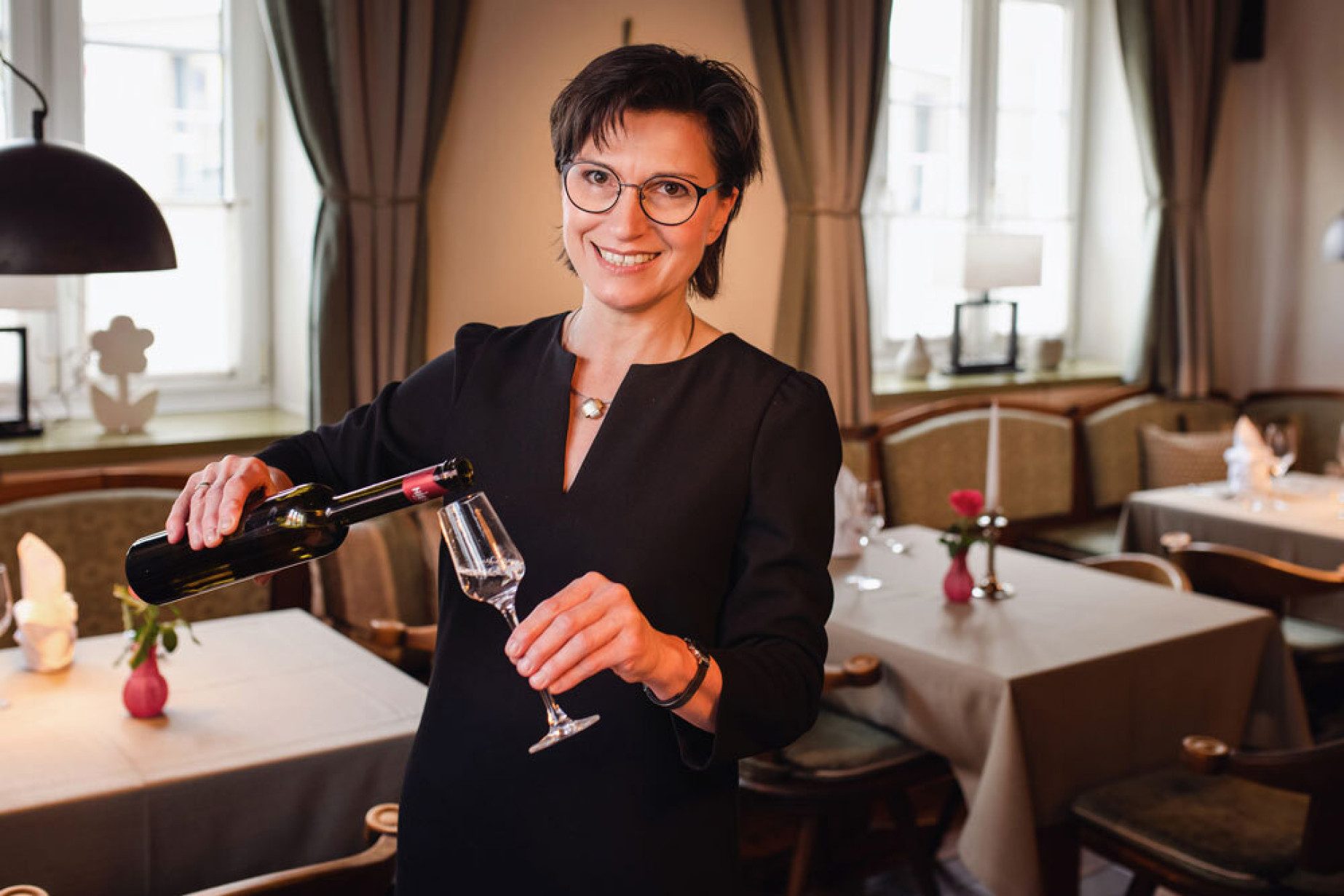 Perfektes Service und Gastlichkeit