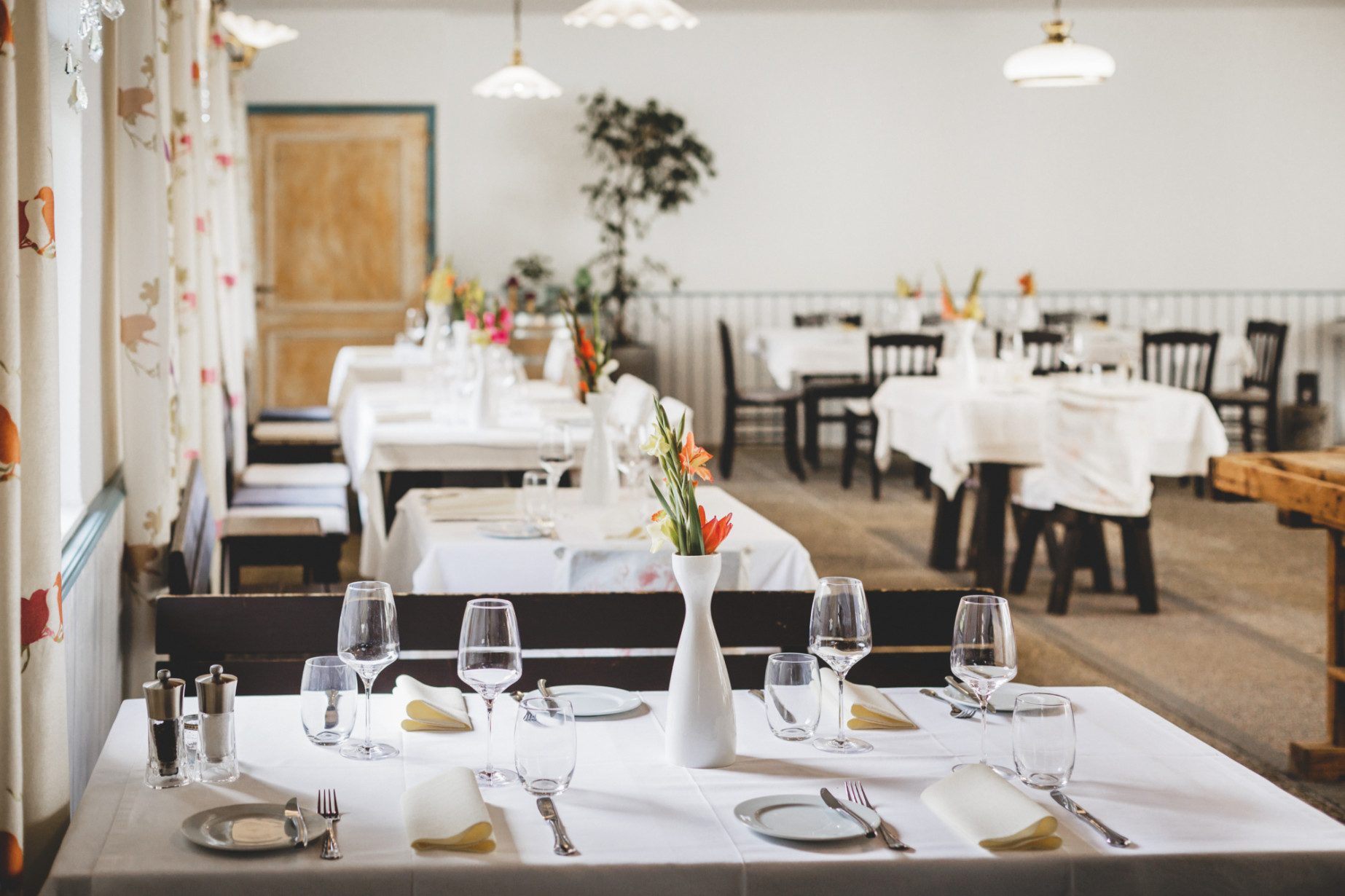 Neben dem geschmackvollen Gastzimmer gibt es einen großzügigen Garten