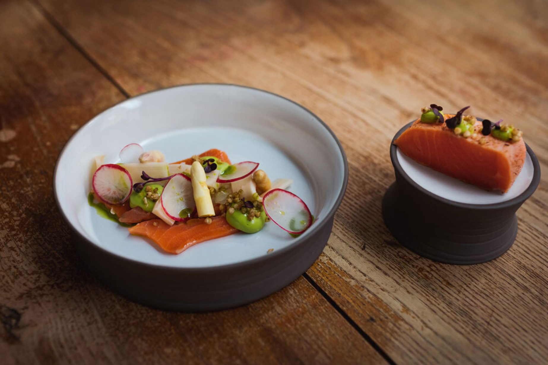 Lachs, Radieschen, Spargel
