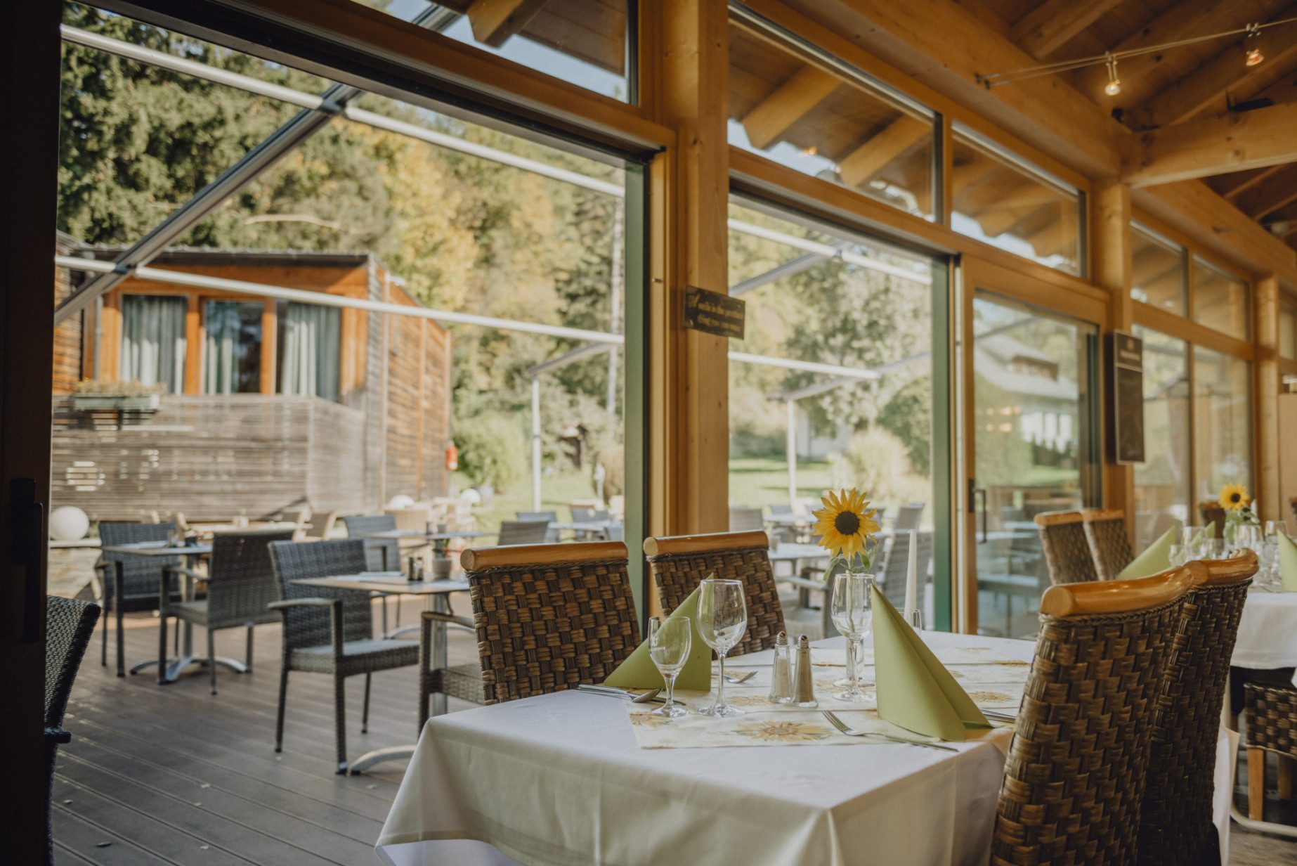 Wintergarten und Terrasse