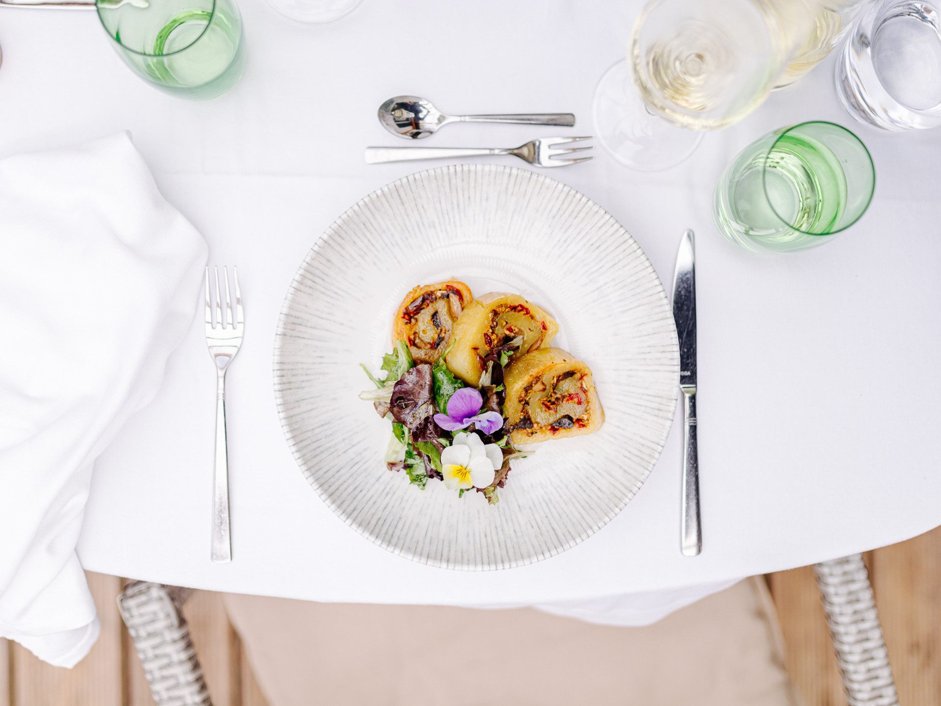 Gefüllte Erdäpfelroulade