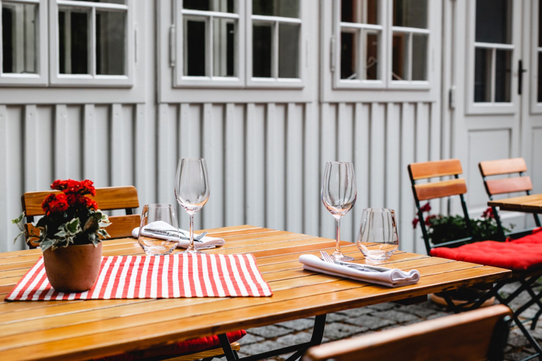Gastgarten für Sommertage