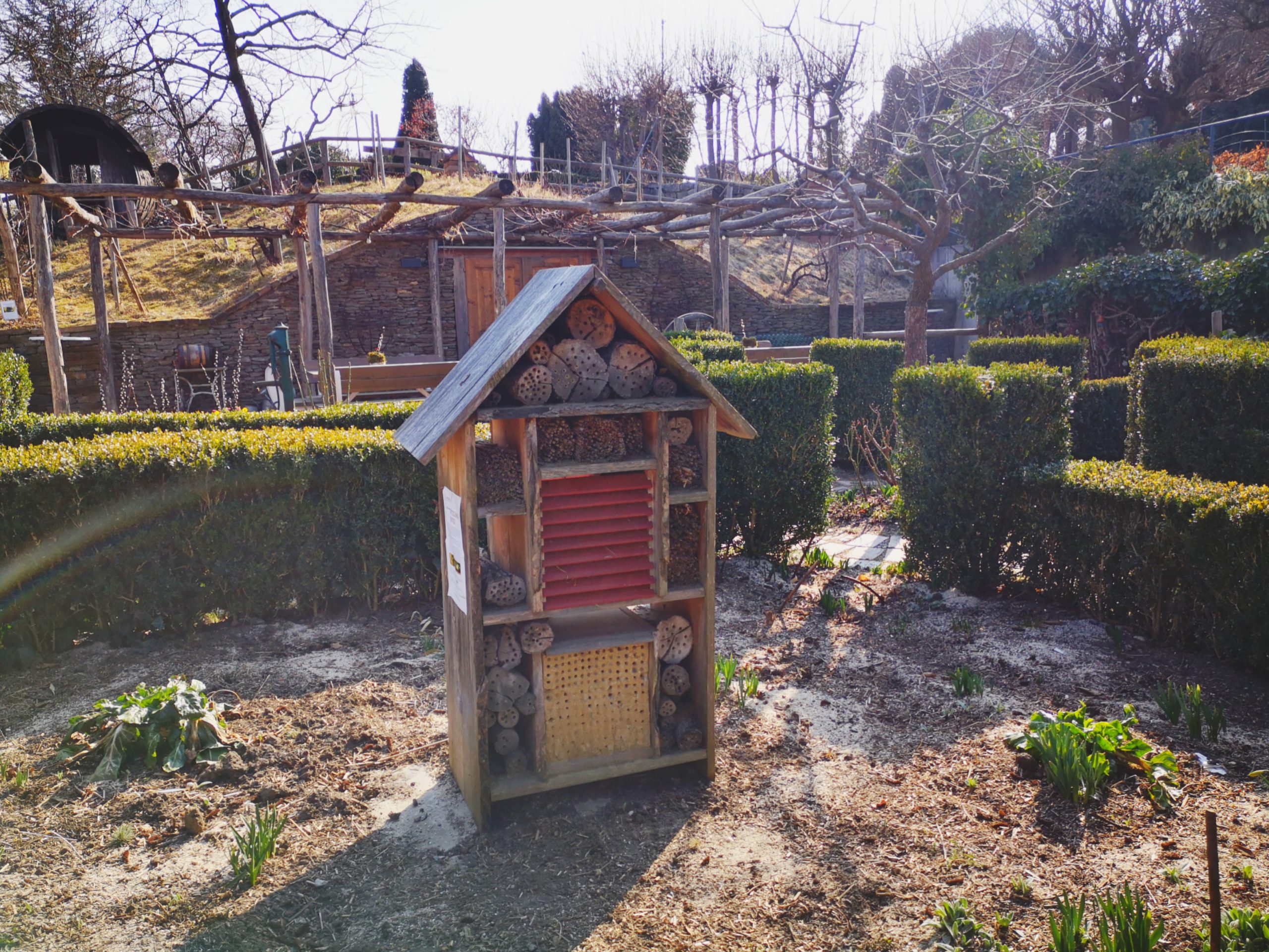 Holzlager in den Kittenberger Erlebnisgärten
