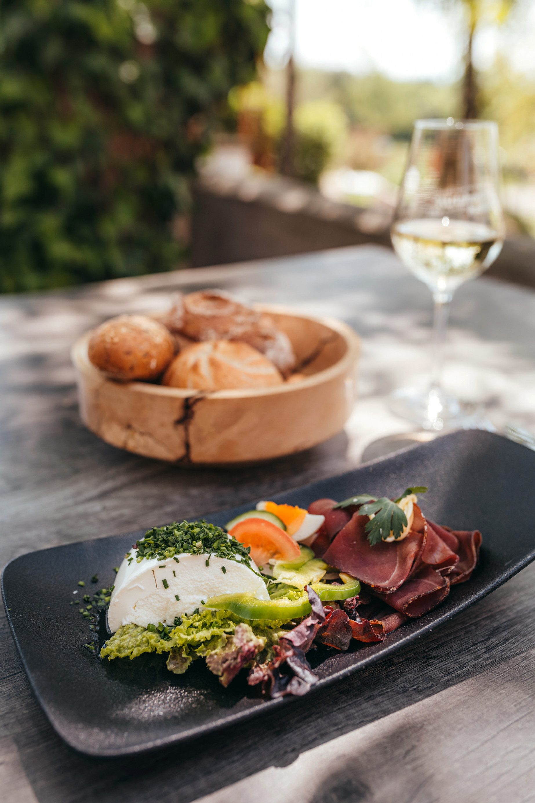 Hirschrohschinken mit Schafgupferl